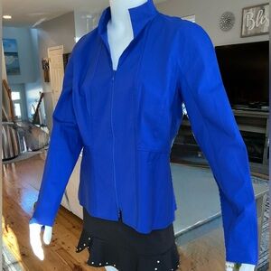Lafayette 148 New York Royal Blue Blazer Casual Career Womans Size Medium